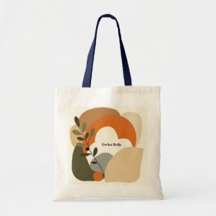 Abstracte organische uitgesneden vormen kunst tote bag