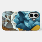 Abstracte origami hemel en goud Case-Mate iPhone case (Achterkant (horizontaal))