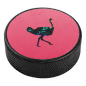 Abstracte Ostrich Hockey Puck (3/4)