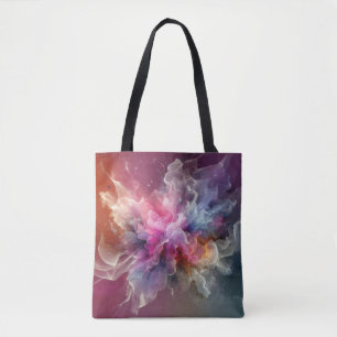 Abstracte Oude Roze Bloemige Wolk Landschap Draagtas