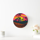 Abstracte Outback Desert Landscape Art #6 Ronde Klok (Huis)