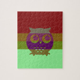Abstracte owl-fotopuzzel legpuzzel