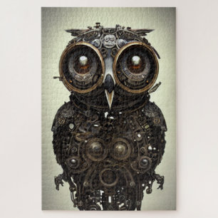 Abstracte Owl Jigzaag Puzzle Legpuzzel
