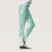 Abstracte Paardebloemen & vuurvliegjes Groen Leggings (Rechts)