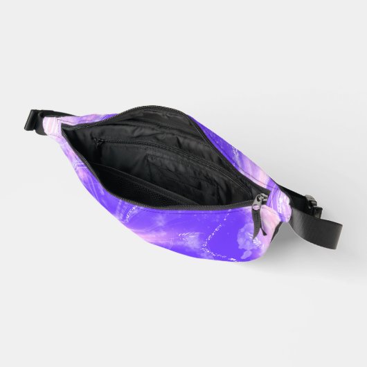 Abstracte Paardebloemen & vuurvliegjes Roze Paarse Heuptasje (Open)