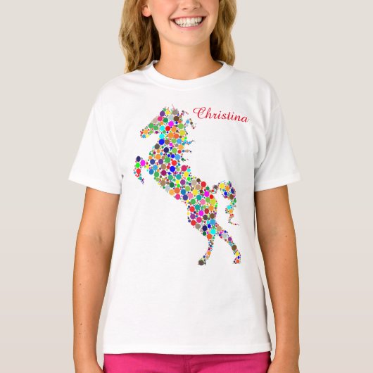 Abstracte Paarden TShirt tekst (Voorkant)