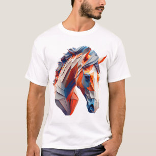 Abstracte Paardenkunst Een kleurrijke twist op Wil T-shirt
