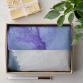 Abstracte Paars- en blauwe waterkleurontkoppeling Tissuepapier (Geschenk)