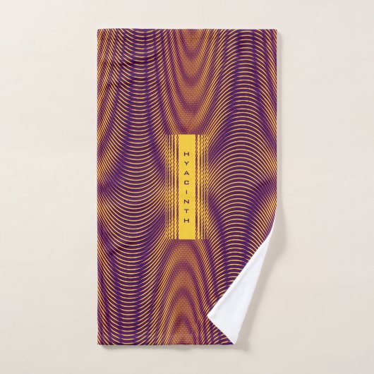 Abstracte Paars & Gold Psychedelic Stripes, Trippy Bad Handdoek (Handdoek)