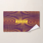 Abstracte Paars & Gold Psychedelic Stripes, Trippy Bad Handdoek (Handdoek)