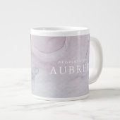 Abstracte Paarse afdrukken met foto's Extra Grote Beker (Voorkant rechts)