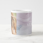 Abstracte Paarse afdrukken met foto's Extra Grote Beker (Voorkant)