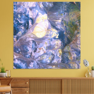 Abstracte Paarse aura-kracht Canvas Afdruk