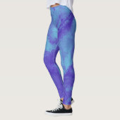 Abstracte Paarse blauwe diffusie Leggings (Links)