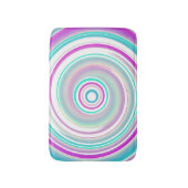 Abstracte Paarse Blauwgroen Spiral Bath Mat (Voorkant Verticaal)