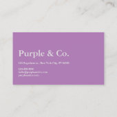 Abstracte Paarse Blue Wavy Stripe Modern Minimalis Visitekaartje (Achterkant)