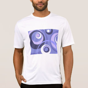 Abstracte paarse cirkels in mid-century geometrisc t-shirt