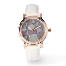 Abstracte paarse eWatch-horloge