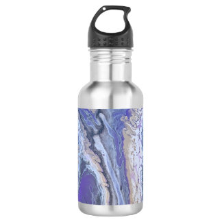 Abstracte paarse & gouden mineraaladers waterfles