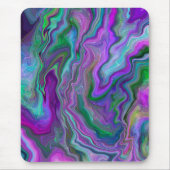 Abstracte Paarse, groene en blauw-vochtige kunst Muismat (Voorkant)