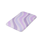 Abstracte Paarse Groovy Stripe Liquid Pattern Badmat (Gekanteld)