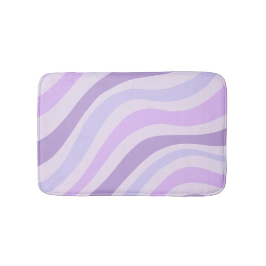 Abstracte Paarse Groovy Stripe Liquid Pattern Badmat (Voorkant)