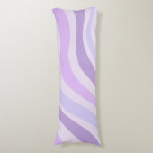 Abstracte Paarse Groovy Stripe Liquid Pattern Lichaamskussen (Voorkant Verticaal)