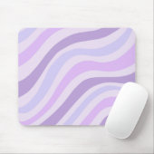 Abstracte Paarse Groovy Stripe Liquid Pattern Muismat (Met muis)