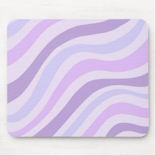 Abstracte Paarse Groovy Stripe Liquid Pattern Muismat
