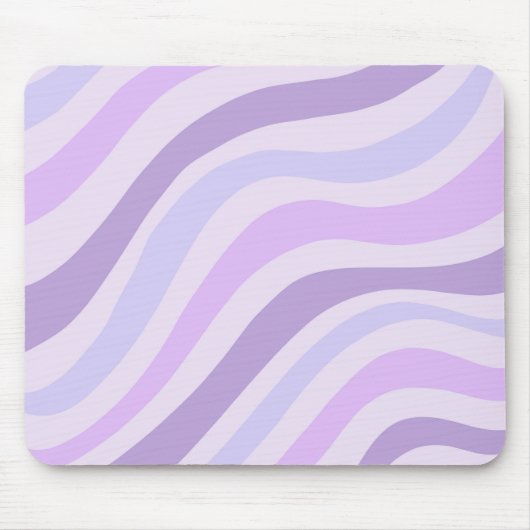 Abstracte Paarse Groovy Stripe Liquid Pattern Muismat (Voorkant)