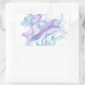 Abstracte Paarse haas Rechthoekige Sticker (Tas)