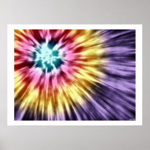 Abstracte Paarse kleurstof Poster