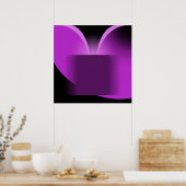 Abstracte Paarse luxe met zwarte AP0004 Poster (Keuken)
