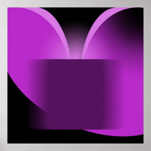 Abstracte Paarse luxe met zwarte AP0004 Poster