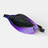 Abstracte Paarse maan en vlinders Heuptasje (Open)