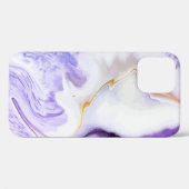 Abstracte paarse marmer Case-Mate iPhone case (Achterkant (horizontaal))