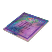 Abstracte Paarse moeder aangepaste notitie Tegeltje (Zijkant)