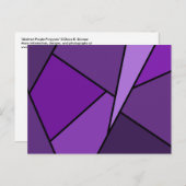 Abstracte Paarse polygons Briefkaart (Voorkant / Achterkant)