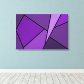 Abstracte Paarse polygons Canvas Afdruk (Insitu (Houten vloer))