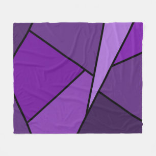 Abstracte Paarse polygons Fleece Deken