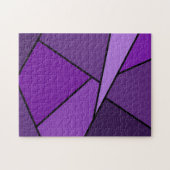 Abstracte Paarse polygons Legpuzzel (Horizontaal)