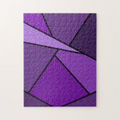 Abstracte Paarse polygons Legpuzzel (Verticaal)