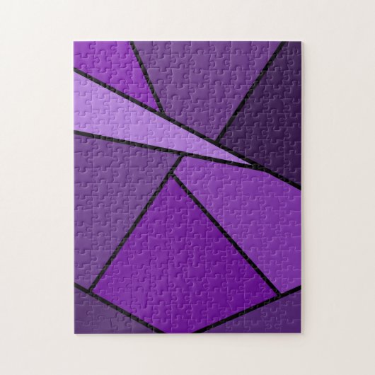 Abstracte Paarse polygons Legpuzzel (Verticaal)