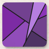 Abstracte Paarse polygons Onderzetter (Voorkant)