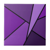 Abstracte Paarse polygons Tegeltje (Voorkant)