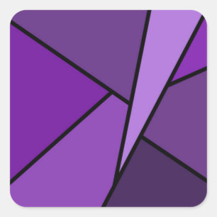Abstracte Paarse polygons Vierkante Sticker