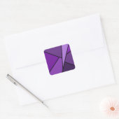 Abstracte Paarse polygons Vierkante Sticker (Envelop)