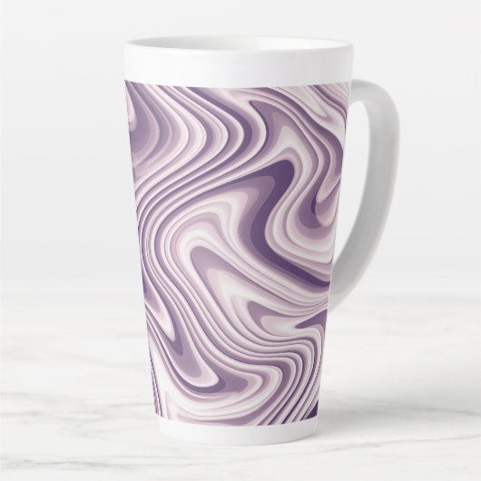 Abstracte Paarse vloeibare marmer Latte Mok (Rechterhoek)