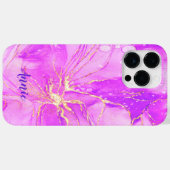 ABSTRACTE PAARSE WATERKLEUR GEPERSONALISEERD Case-Mate iPhone CASE (Achterkant (horizontaal))