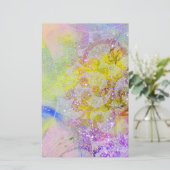 ABSTRACTE PAARSE WAVEN, ZWEMMELEN BRIEFPAPIER (Staand voorkant)